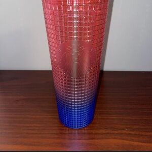 Starbucks Red and Blue Gradient Tumbler 2022 summer tumbler fancy straw
